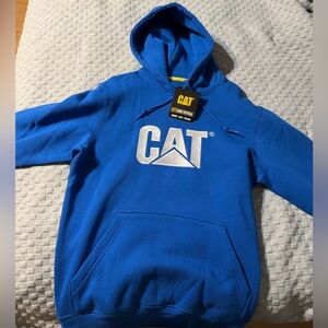 Mens Blue Cat Hoodie BNWT